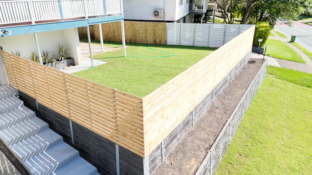 Site prepared for the structural retaining wall at Ferny Hills
